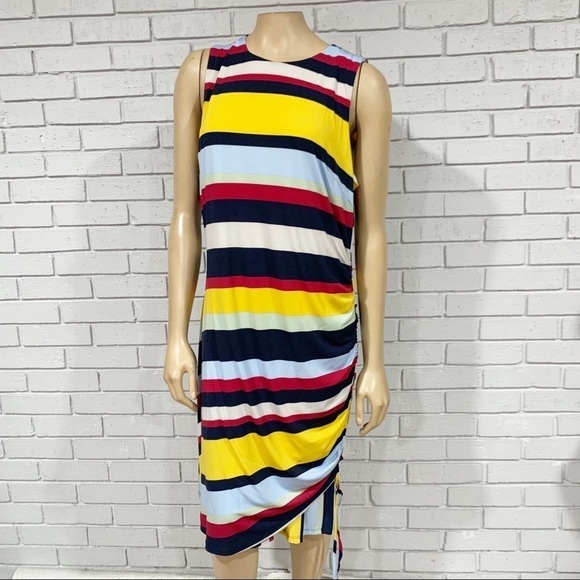 Julia Jordan Stripe Side Ruched Knit Dress - Picture 11 of 12